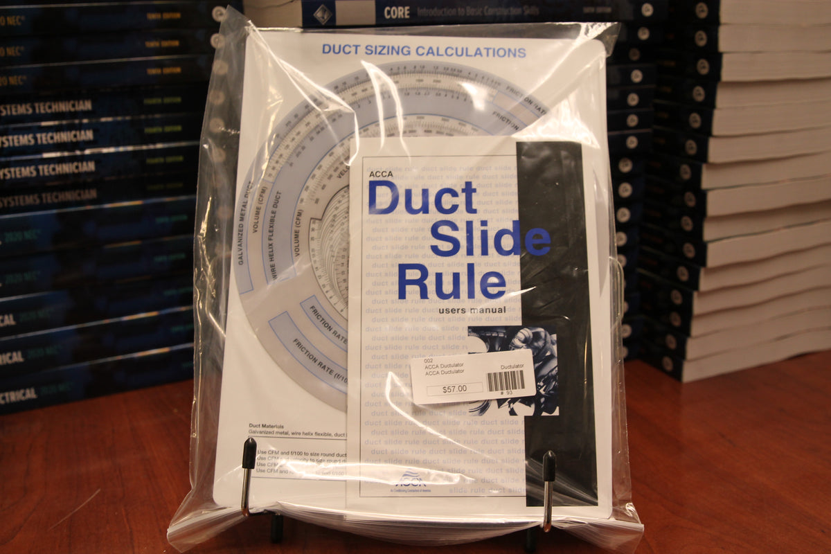 Calculation Sliding Ruler Duct Calculation Slide Rule (ACCA Ductulator) – Construction Training ...